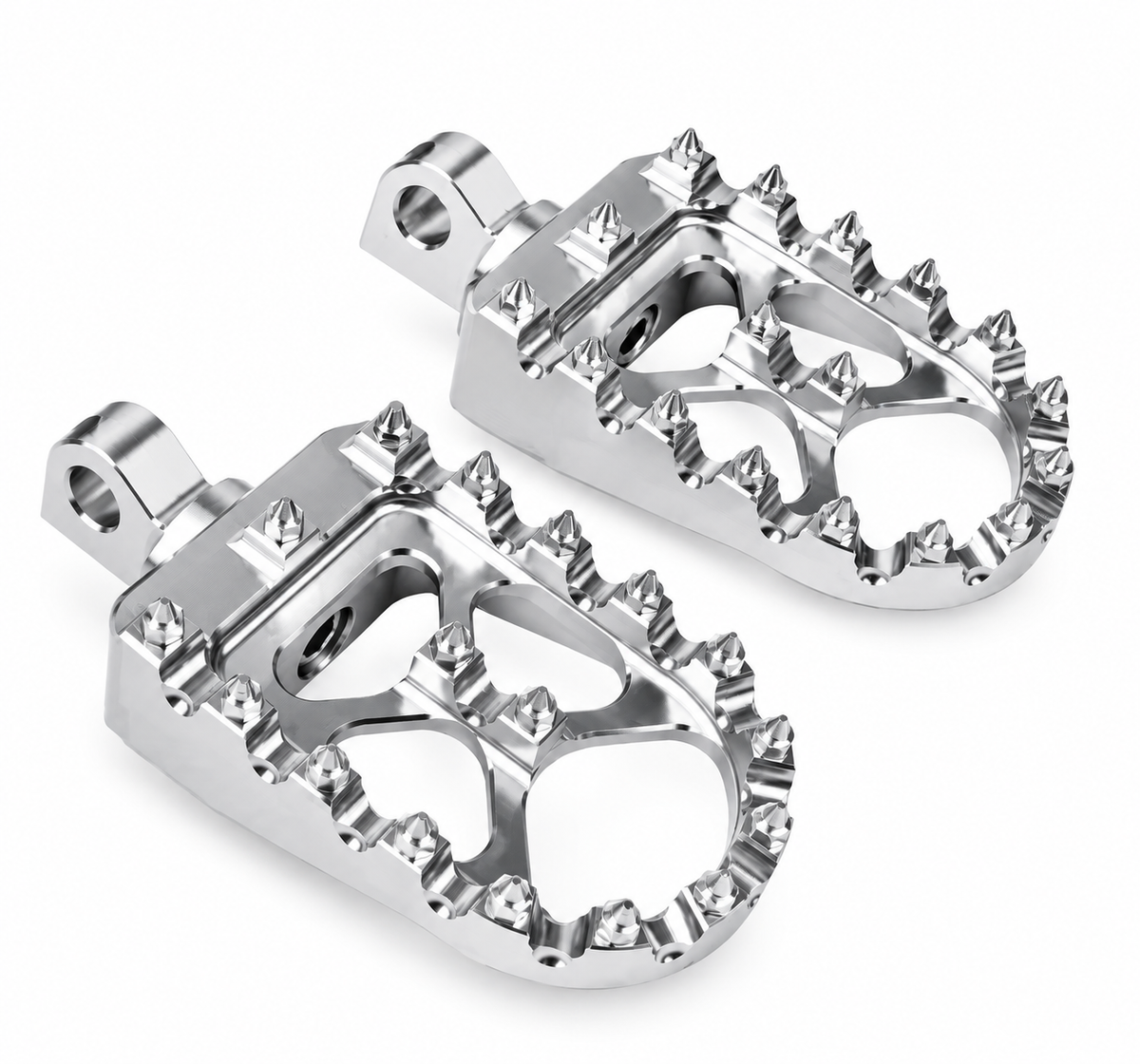 Rear moto pegs for fat tire